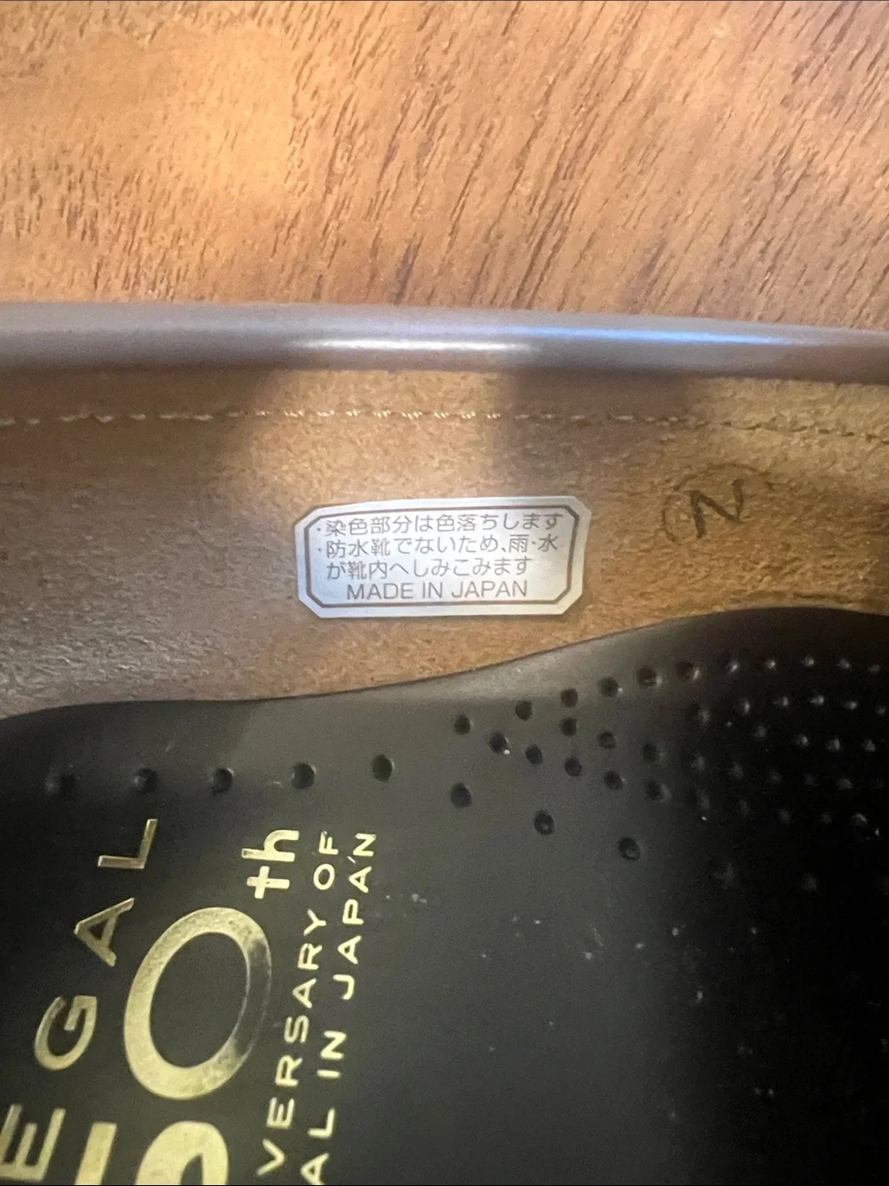Men's Taupe Leather Slip-On Loafers Regal 50 Anniversary in Japan sz 24 1/2